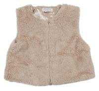 Světlerůžová kožešinová podšitá vesta Primark