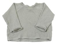 Světlezelený vzorovaný oversize svetr Zara