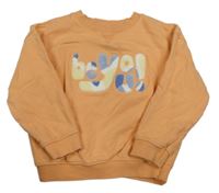 Oranžová mikina s nápisem PRIMARK