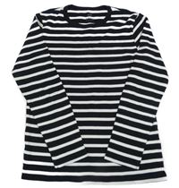 Černo-bílé pruhované triko H&M