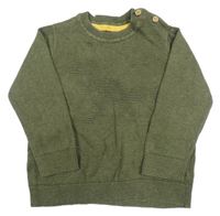 Khaki svetr s dinosaurem Mothercare