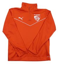 Červená sportovní funkční mikina s logem Puma