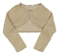 Béžové třpytivé pletené bolérko H&M
