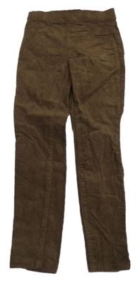 Tmavohnědé PULL ON elastické manšestráky H&M
