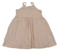 Bílo-růžové pruhované šaty H&M
