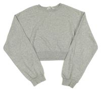Šedá melírovaná crop mikina H&M