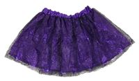 Kostým -. Fialová tylová sukně s pavučinami 