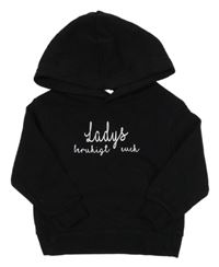 Černá mikina s nápisem a kapucí H&M