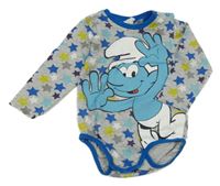 Šedé melírované body se Šmoulou a hvězdami H&M