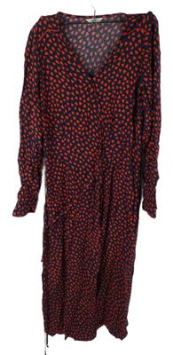 Dámské tmavomodro-červené srdíčkované šaty Hush 