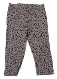 Hnědé vzorované capri legíny H&M
