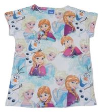Bílo-modré tričko - Frozen Disney