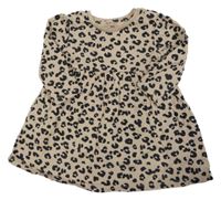 Béžovo-černé leopardí šaty M&S