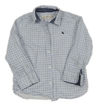 Bílo-modrá kostičkovaná košile H&M
