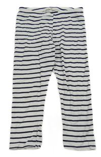 Bílo-tmavomodré pruhované capri legín yH&M