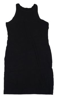 Černé žebrované šaty H&M