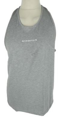 Pánské šedé sportovní tílko s logem My Protein 