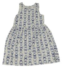 Bílé bavlněné šaty s motýly H&M