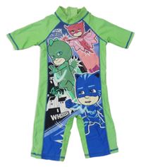Zelený UV kraťasový overal PJ Masks George