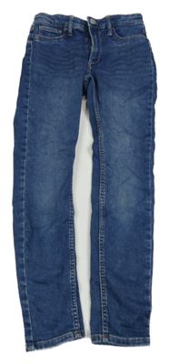 Modré skinny fit teplákové rifle H&M
