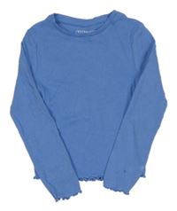 Modré žebrované triko Primark