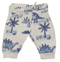 Smetanové tepláky s dinosaury F&F