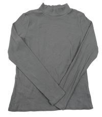 Tmavošedý žebrovaný rolák H&M