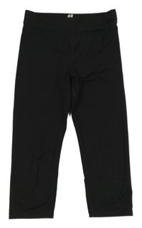 Černé crop sportovní legíny H&M