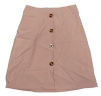 Světlerůžová sukně s knoflíčky Shein 