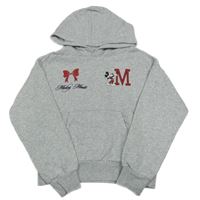 Šedá melírovaná mikina s Mickeym a kapucí H&M