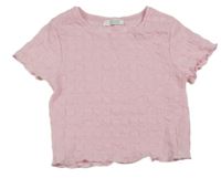 Růžové lehké mačkané tričko Primark