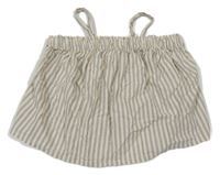 Béžovo-šedý pruhovaný top H&M