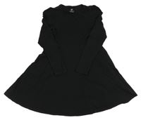 Černé bavlněné elastické šaty H&M