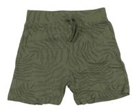 Khaki bavlněné kraťasy s listy Primark