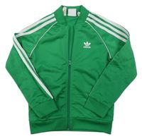 Zelená sportovní propínací mikina s logem Adidas
