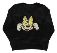 Černá plyšová mikina s Minnie 