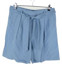 Dámské světlemodré volné kraťasy s páskem Primark 