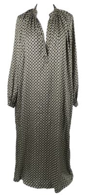 Dámské černo-béžové vzorované dlouhé šaty H&M