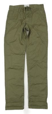 Khaki chino plátěné kalhoty MANGO