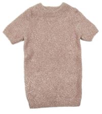 Světlerůžové pletené třpytivé šaty Primark