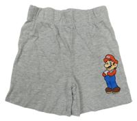 Šedé melírované kraťasy s Máriem PRIMARK