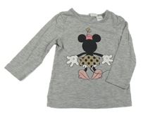 Šedé triko s Minnie H&M