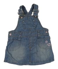 Modré riflové laclové šaty s beruškami H&M