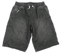 Šedé riflové teplákové kraťasy Denim Co.