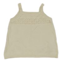 Smetanový pletený crop top se vzorem Tu