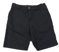 Černé plátěné chino kraťasy H&M