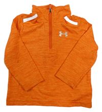 Oranžová funkční sportovní mikina s logem Under Armour