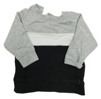 Černo-šedo-bílá mikina H&M