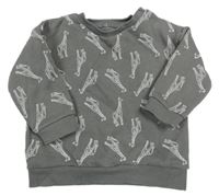 Šedá mikina s žirafami F&F