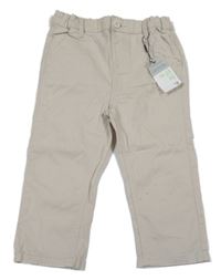 Nové - krémové plátěné chino kalhoty Primark